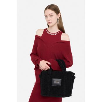 Geanta tote din material teddy