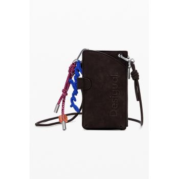 Portcart din piele nebuc cu bareta detasabila