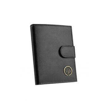 Portofel barbati -  Piele naturala - Negru