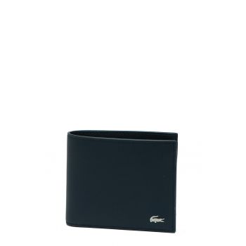 Portofel pliabil de piele cu aplicatie logo