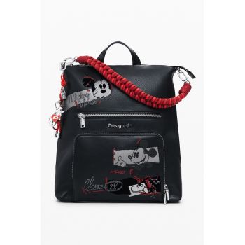 Rucsac din piele ecologica cu detalii cu Mickey Mouse