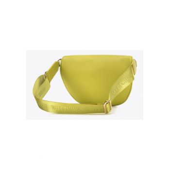 dama  saszetka - ecologica - cu doua compartimente - curea reglabila - Galben