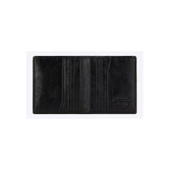 Etui din piele pentru carduri  colectia Italy - 9x10cm - 9 locuri pentru carduri - negru