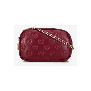 Geanta crossbody dama  piele naturala - piele - Bordeaux