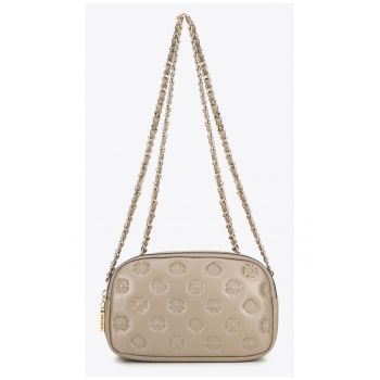 Geanta dama  crossbody piele naturala piele naturala - Bej