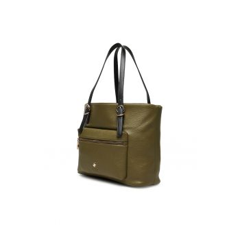 Geanta dama  khaki - model CEO-BHPC-C-001-08 - din material textil.
