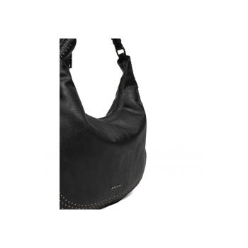 Geanta dama  model C-ZAR-1 - neagra - din tesatura.