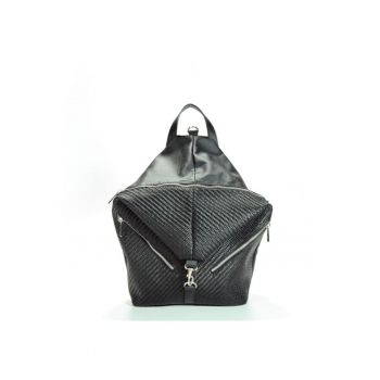 Geanta dama piele -  Mabella mica - neagra - 34x15x36 cm