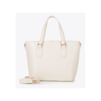 Geanta dama  stil boho - ecologica - 65% poliuretan - 35% polipropilen - bej-crem - dimensiuni compacte.
