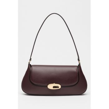 Geanta de piele ecologica cu bareta de umar - Violet tyrian