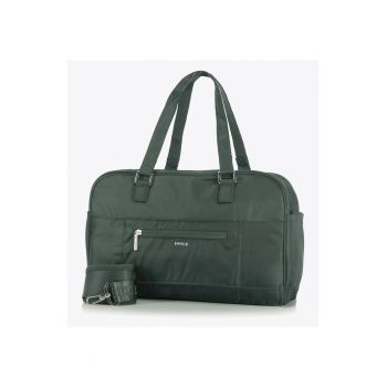 Geanta de voiaj  model multifunctional - 28x40x17cm - poliester - gri - cu compartiment pentru laptop si protectie RFID