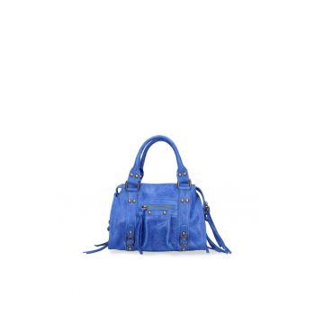 Geanta din piele cu bareta detasabila de umar