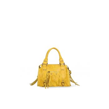 Geanta din piele cu bareta detasabila de umar