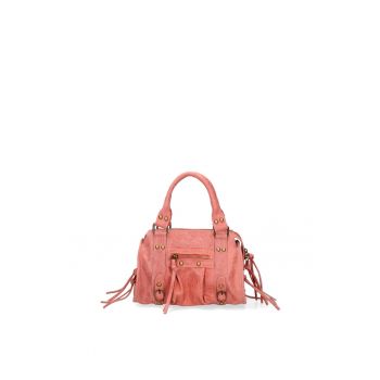 Geanta din piele cu bareta detasabila de umar