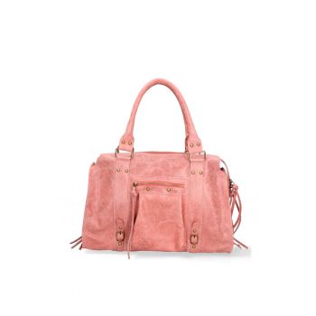 Geanta din piele cu manere in partea de sus Elara