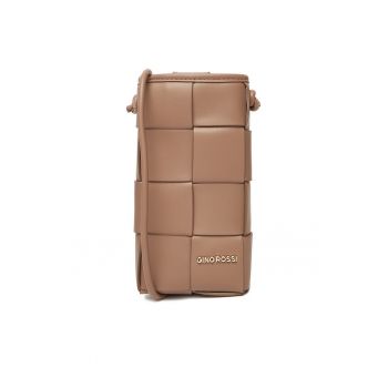 Geanta pentru telefon  bej - din material plastic