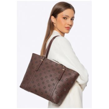 Geanta shopper  doua - Maro inchis