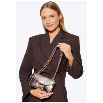 Minitorebka crossbody  ecopiele - gri - dimensiuni compacte