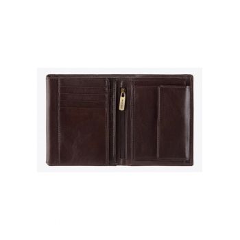 Portofel barbati  Arizona - din piele naturala - mare - 11 locuri pentru carduri - culoare maro