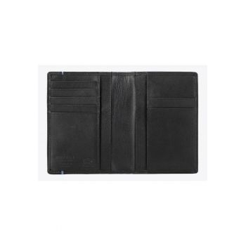 Portofel barbati  colectia Florence - piele naturala - 6 locuri pentru carduri - protectie RFID - negru