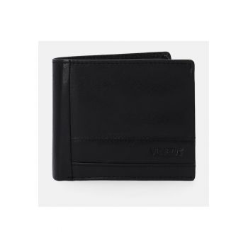 Portofel barbati -  piele naturala - negru - 10x11.5x2cm