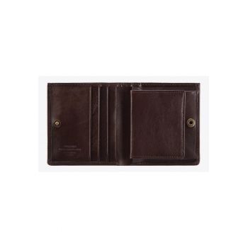 Portofel dama  Arizona - piele naturala - 10x9 -3cm - 5 compartimente - culoare maro