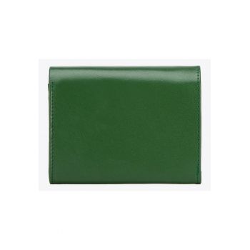 Portofel dama  clasic - mediu - verde - 100% piele naturala - cu protectie RFID