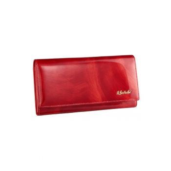 Portofel dama -  Piele naturala - Rosu