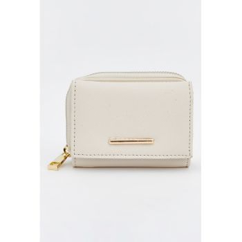 Portofel din piele ecologica cu fermoar