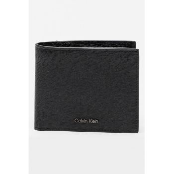 Portofel pliabil de piele Saffiano - Negru