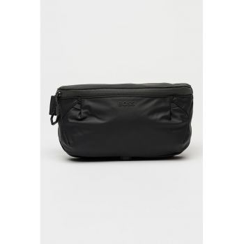 Borseta cu fermoar si bareta ajustabila - Negru