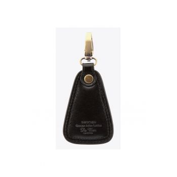 Breloc din piele  Da Vinci - 8x5cm - negru - elegant