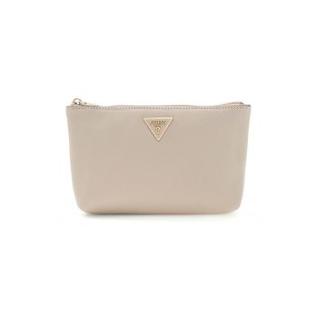 Etui de piele ecologica cu bareta detasabila de incheietura Laurel II - Maro taupe deschis