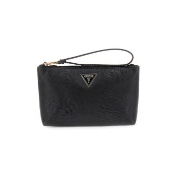 Etui de piele ecologica cu bareta detasabila de incheietura Laurel II - Negru