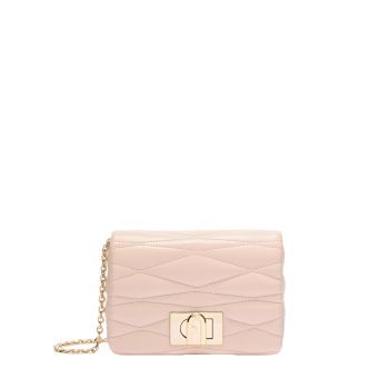 Furla 1927 mini crossbody soft nappa dusty pink