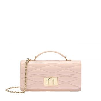 Furla 1927 mini crossbody soft nappa dusty pink