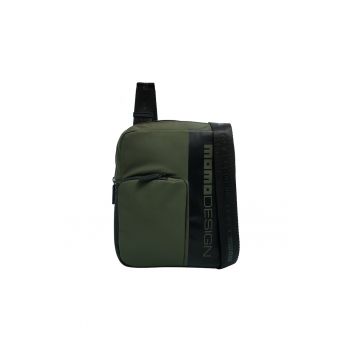Geanta crossbody cu buzunar frontal cu fermoar Valtor Pro - Verde/Negru