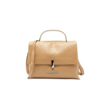 Geanta crossbody cu detaliu logo Celeste Elite - Bej inchis