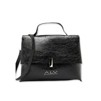 Geanta crossbody cu detaliu logo Celeste Elite - Negru