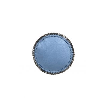 Geanta crossbody cu insertii lant - Albastru inchis