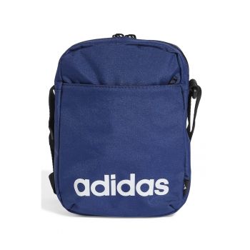 Geanta crossbody cu logo contrastant - Alb/Albastru inchis