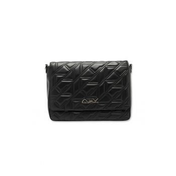 Geanta crossbody cu logo Erevia Prime - Negru