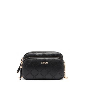 Geanta crossbody cu logo in relief Better - Negru