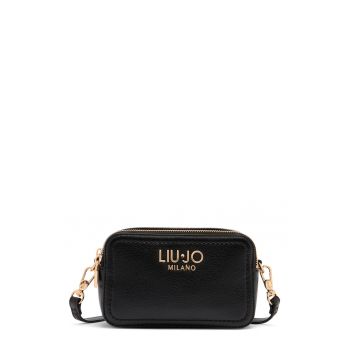 Geanta crossbody cu logo - Negru