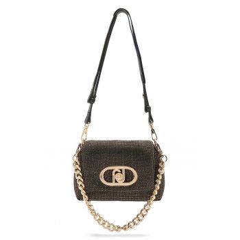 Geanta crossbody cu strasuri Lapuffy - Auriu/Negru