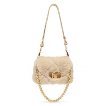 Geanta crossbody de blana sintetica Lapuffy - Bej