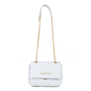 Geanta crossbody din piele ecologica cu aspect matlasat Ocarina - Alb