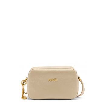 Geanta crossbody din piele ecologica cu talisman - Bej