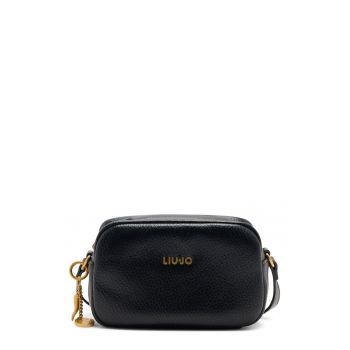 Geanta crossbody din piele ecologica cu talisman - Negru