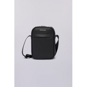 Geanta crossbody din piele - Negru